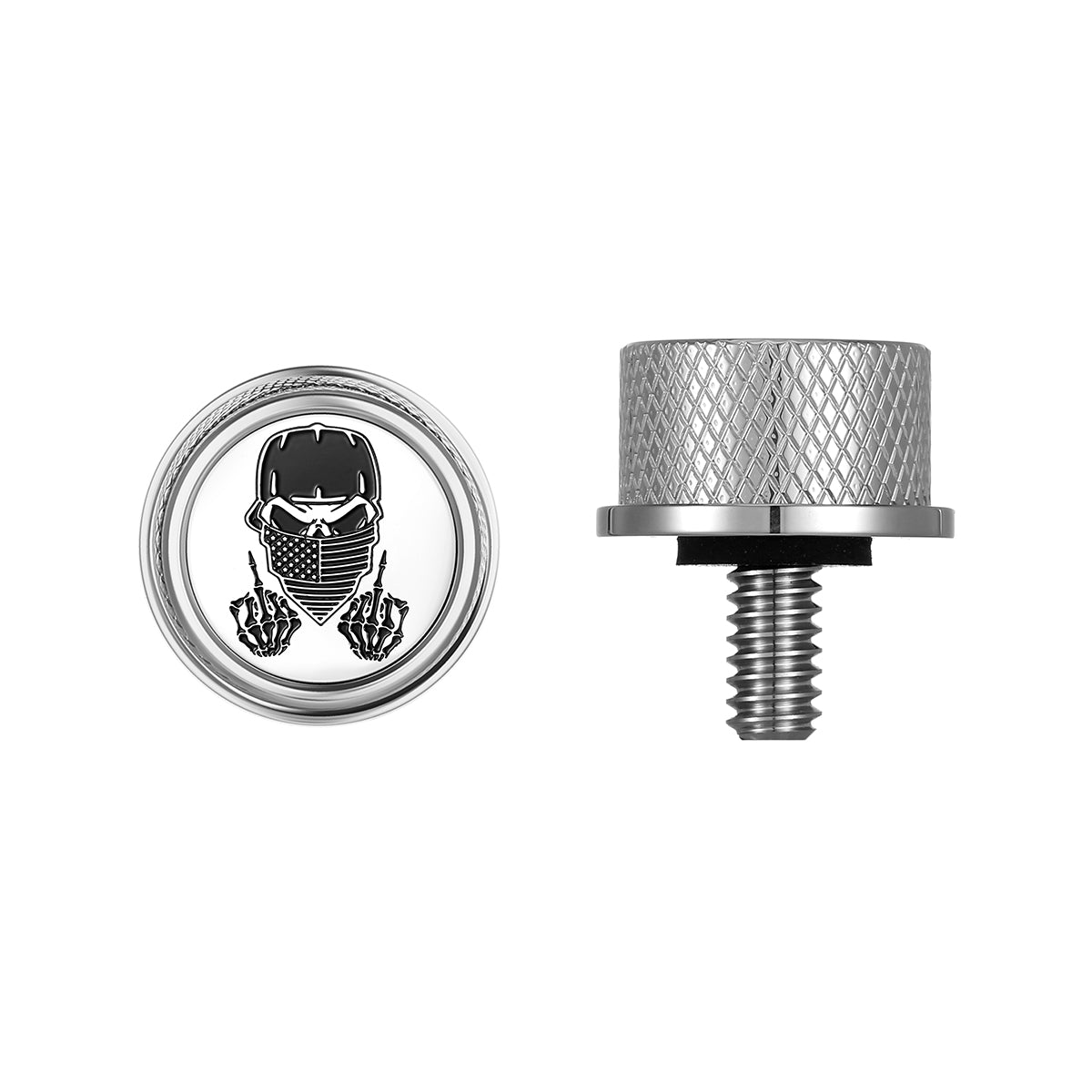 Stainless-Steel Masked Skull Seat Screw - image 1