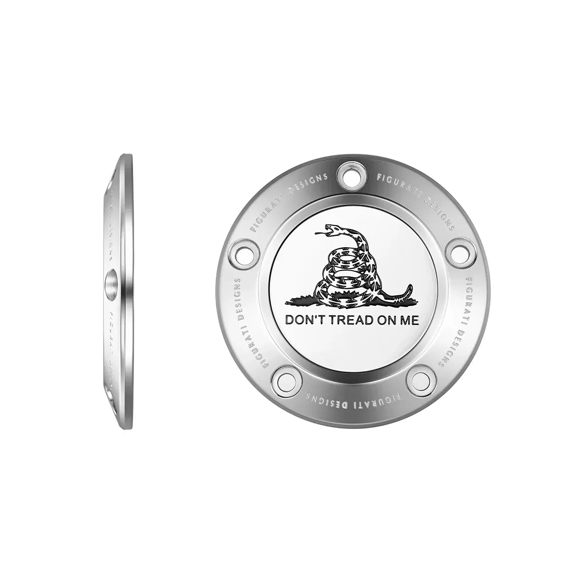 Harley-Davidson Stainless-Steel Don't Tread on Me Twin Cam Timing Cover - image 1