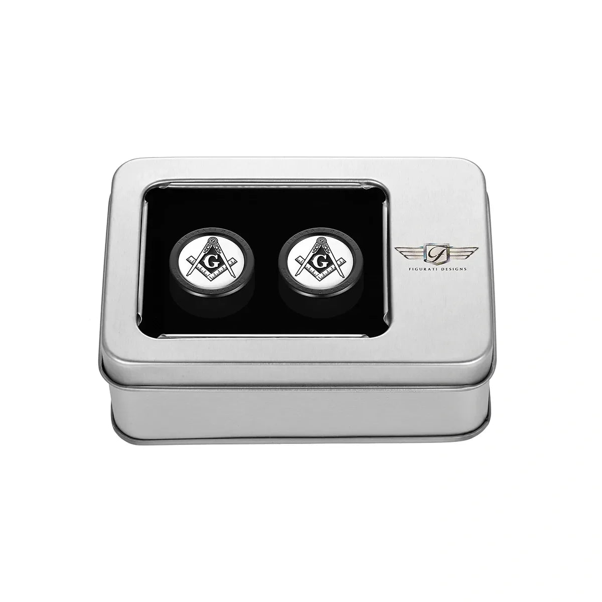 Harley-Davidson Stainless-Steel in Black Masonic Emblem Docking Hardware - image 3