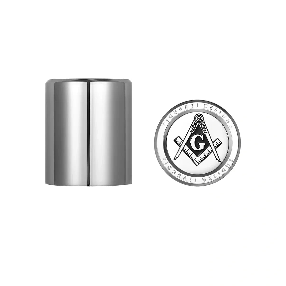 Harley-Davidson Stainless-Steel Masonic Emblem Docking Hardware - image 1