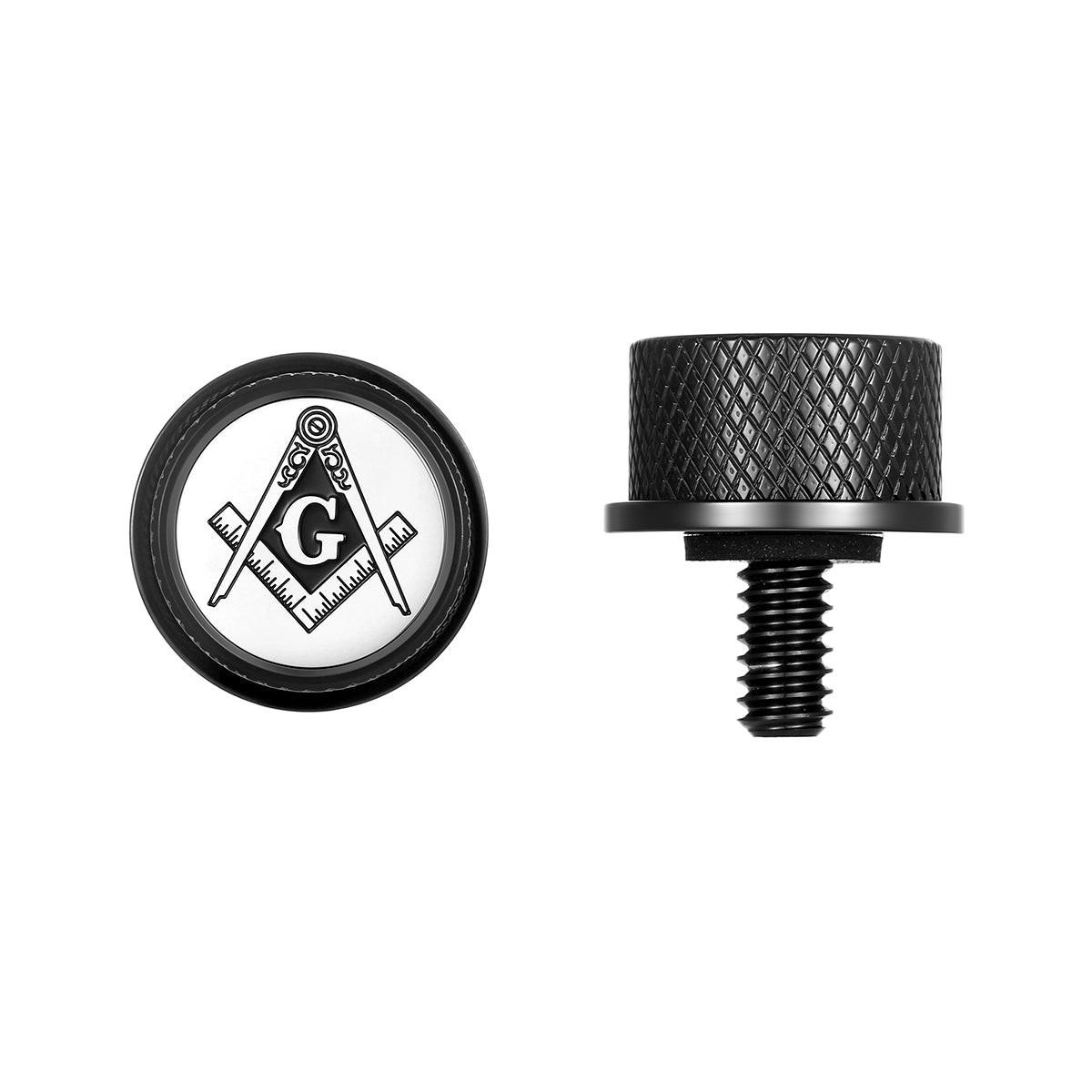 Stainless-Steel Masonic Emblem Seat Screw in Black - image 1