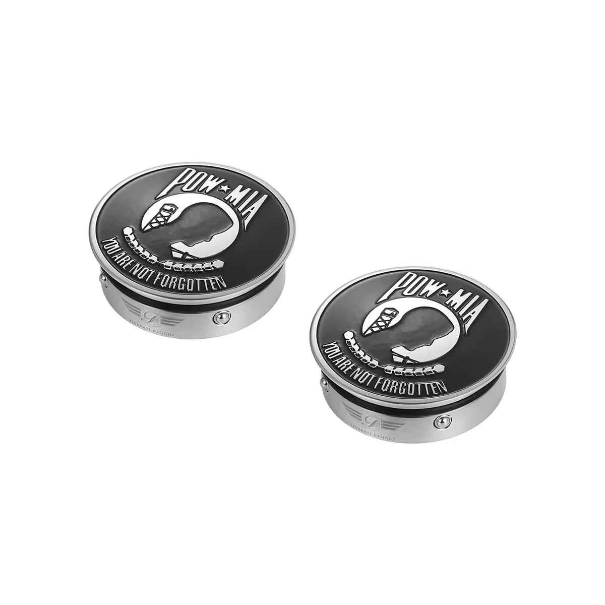 Harley-Davidson Stainless-Steel / Black Swing Arm Covers POW You are Not Forgotten - image 2
