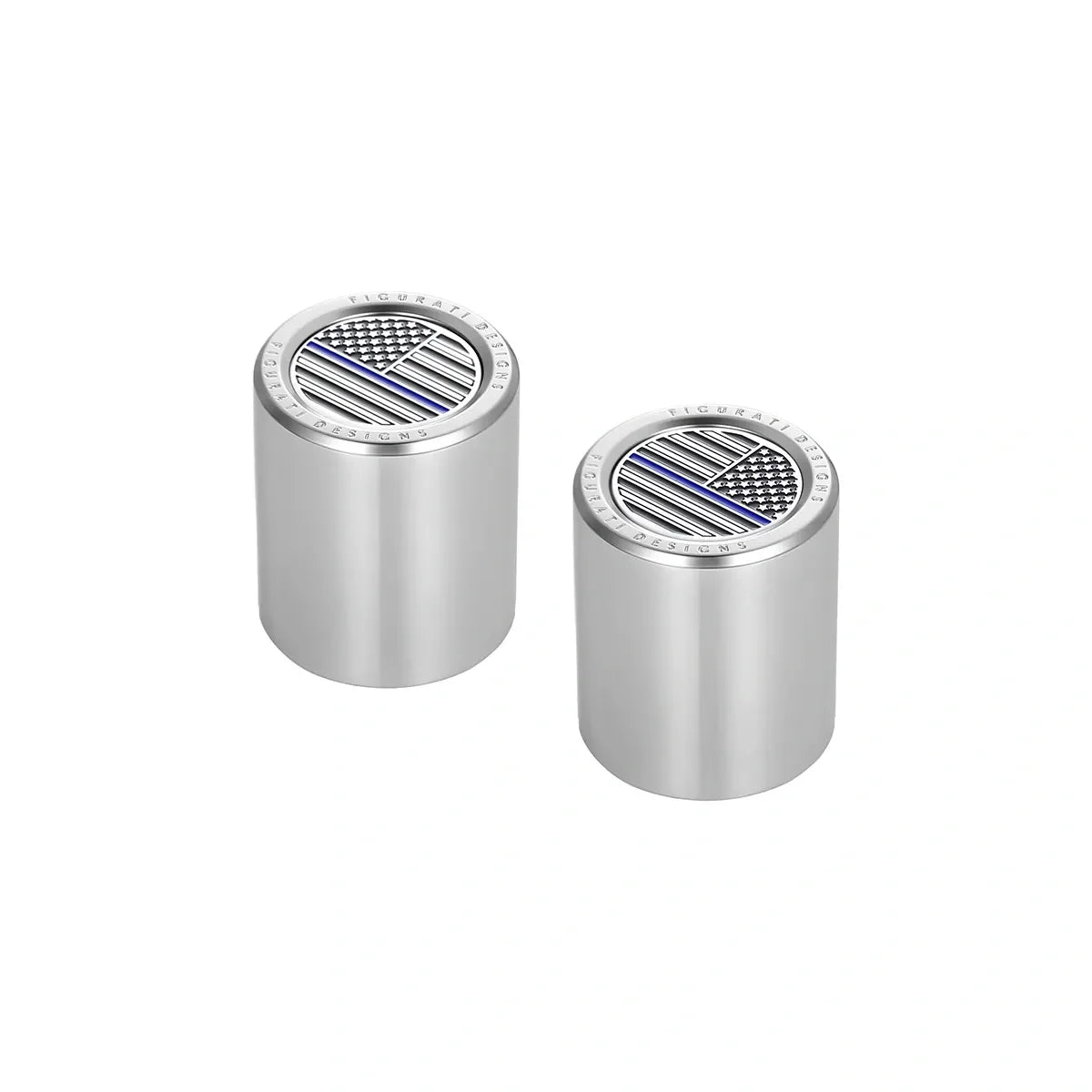 Harley-Davidson Stainless-Steel Blue Line American Flag Docking Covers - image 2