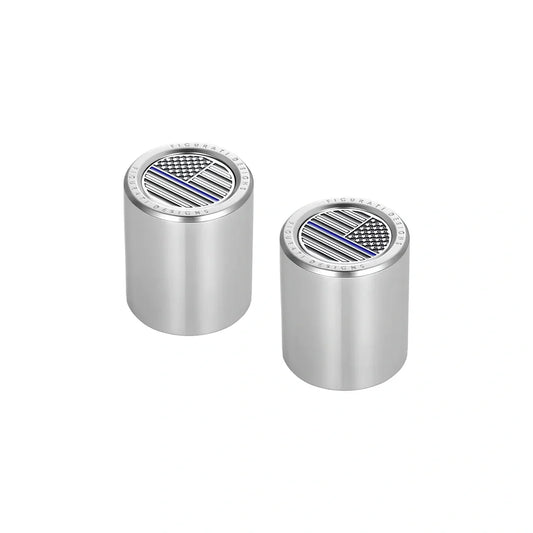 Harley-Davidson Stainless-Steel Blue Line American Flag Docking Covers - image 2