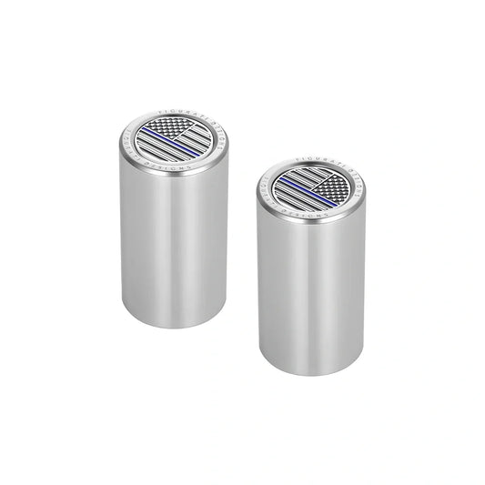 Harley-Davison Stainless-Steel Blue Line American Flag Docking Covers - image 2