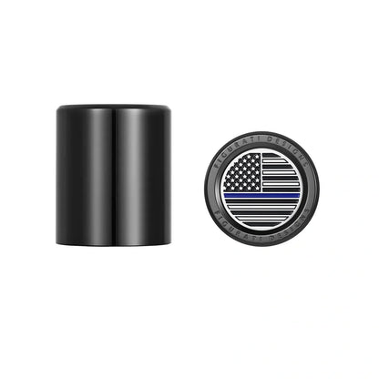 Harley-Davidson Stainless-Steel Blue Line American Flag Docking Covers - image 1