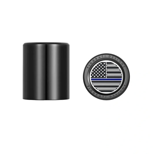 Harley-Davidson Stainless-Steel Blue Line American Flag Docking Covers - image 1