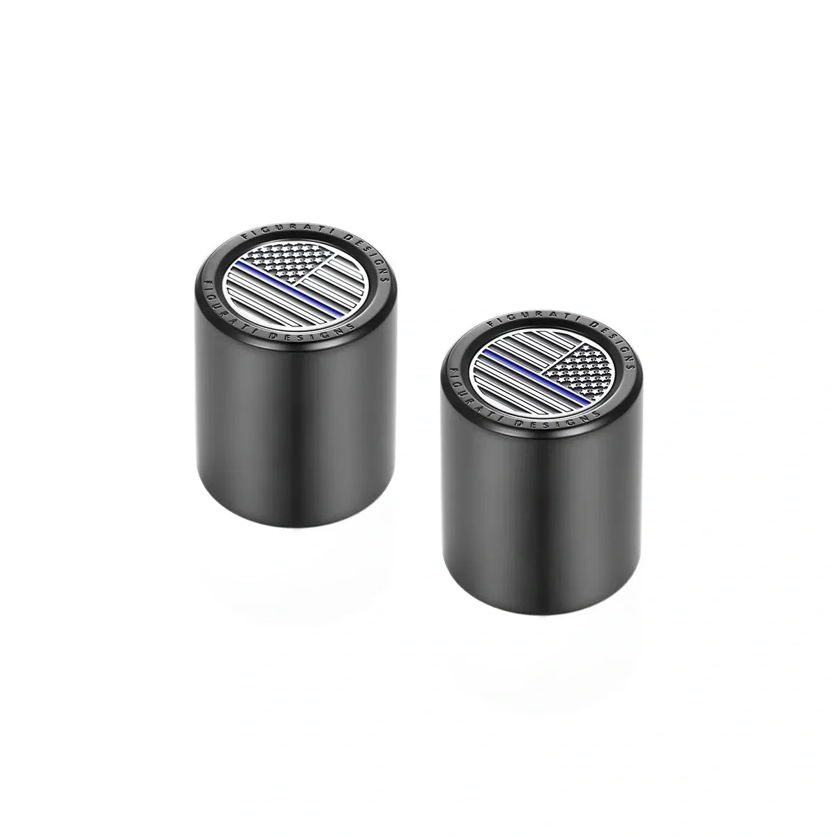 Harley-Davidson Stainless-Steel Blue Line American Flag Docking Covers - image 2