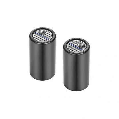 Harley-Davidson Stainless-Steel Black Blue Line American Flag Docking Covers - image 2
