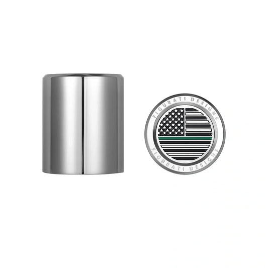 Harley-Davidson Stainless-Steel Green Line American Flag Docking Covers - image 1