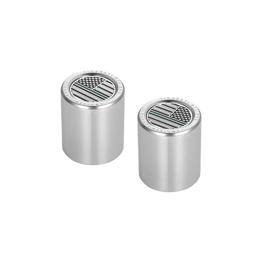 Harley-Davidson Stainless-Steel Green Line American Flag Docking Covers - image 2
