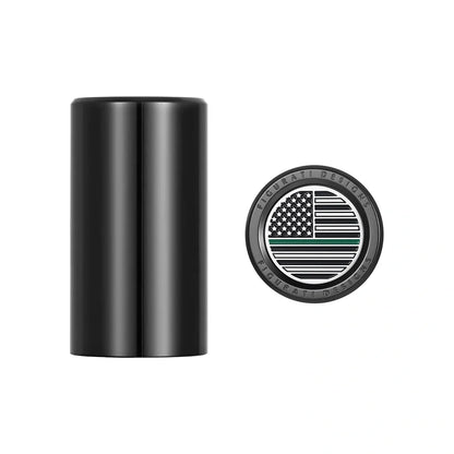 Harley-Davidson Stainless-Steel Black Green Line American Flag Docking Covers - image 1