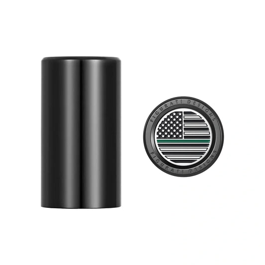 Harley-Davidson Stainless-Steel Black Green Line American Flag Docking Covers - image 1