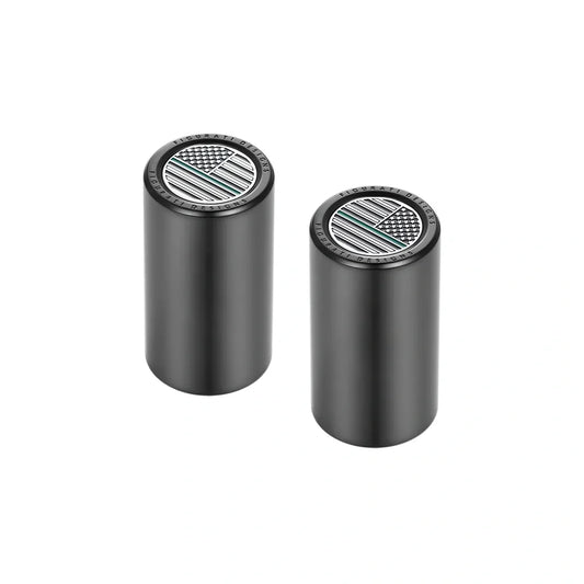 Harley-Davidson Stainless-Steel Black Green Line American Flag Docking Covers - image 2