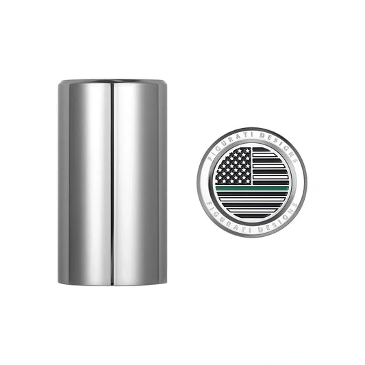 Harley-Davidson Stainless-Steel Green Line American Flag Docking Covers - image 1
