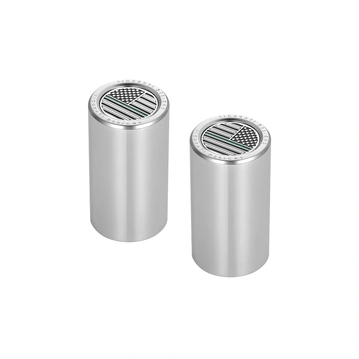 Harley-Davidson Stainless-Steel Green Line American Flag Docking Covers - image 2