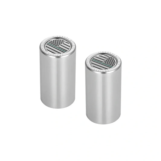 Harley-Davidson Stainless-Steel Green Line American Flag Docking Covers - image 2