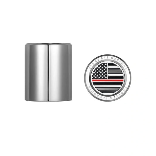 Harley-Davidson Stainless-Steel Red Line American Flag Docking Covers - image 1