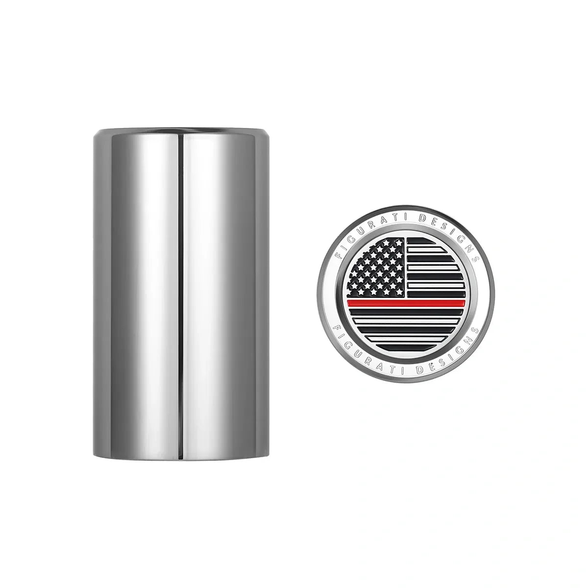 Harley-Davidson Stainless-Steel Red Line American Flag Docking Covers - image 1