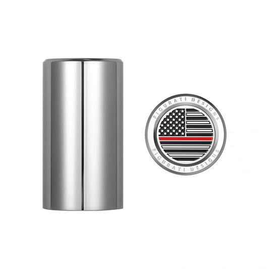 Harley-Davidson Stainless-Steel Red Line American Flag Docking Covers - image 1