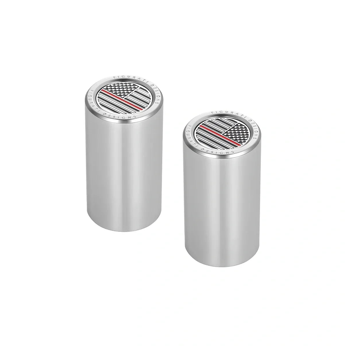 Harley-Davidson Stainless-Steel Red Line American Flag Docking Covers - image 2