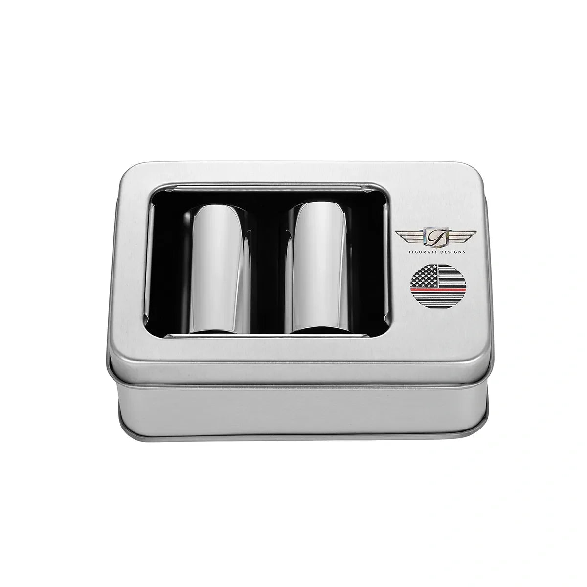 Harley-Davidson Stainless-Steel Red Line American Flag Docking Covers - image 3