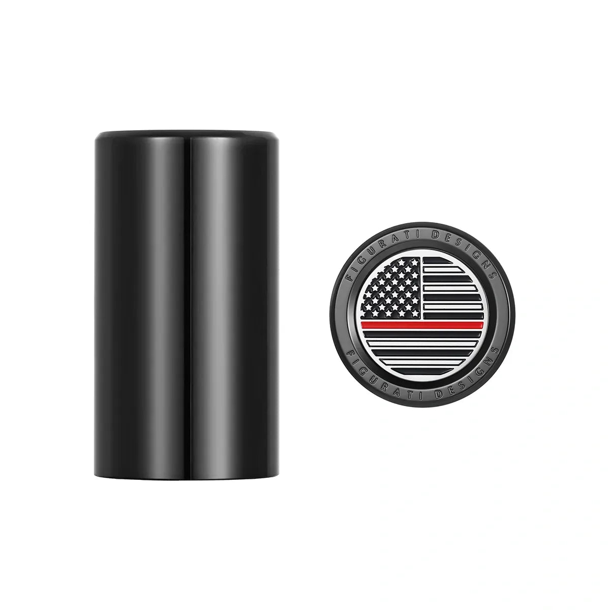 Harley-Davidson Stainless-Steel in Black Red Line American Flag Docking Covers - image 1