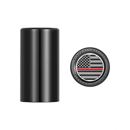 Harley-Davidson Stainless-Steel in Black Red Line American Flag Docking Covers - image 1