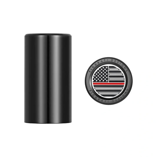 Harley-Davidson Stainless-Steel in Black Red Line American Flag Docking Covers - image 1