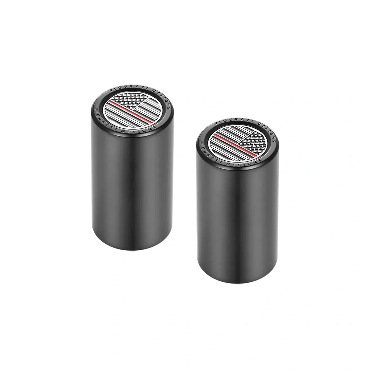 Harley-Davidson Stainless-Steel in Black Red Line American Flag Docking Covers - image 2