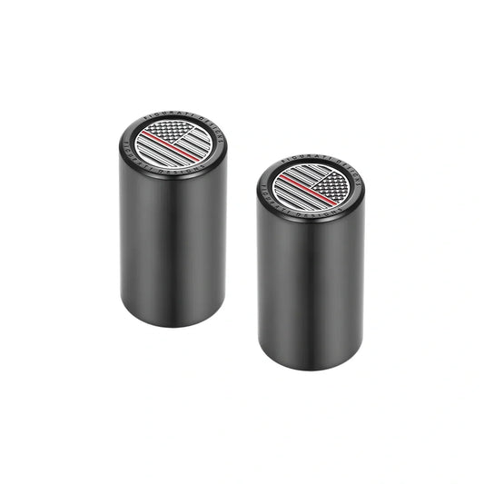 Harley-Davidson Stainless-Steel in Black Red Line American Flag Docking Covers - image 2