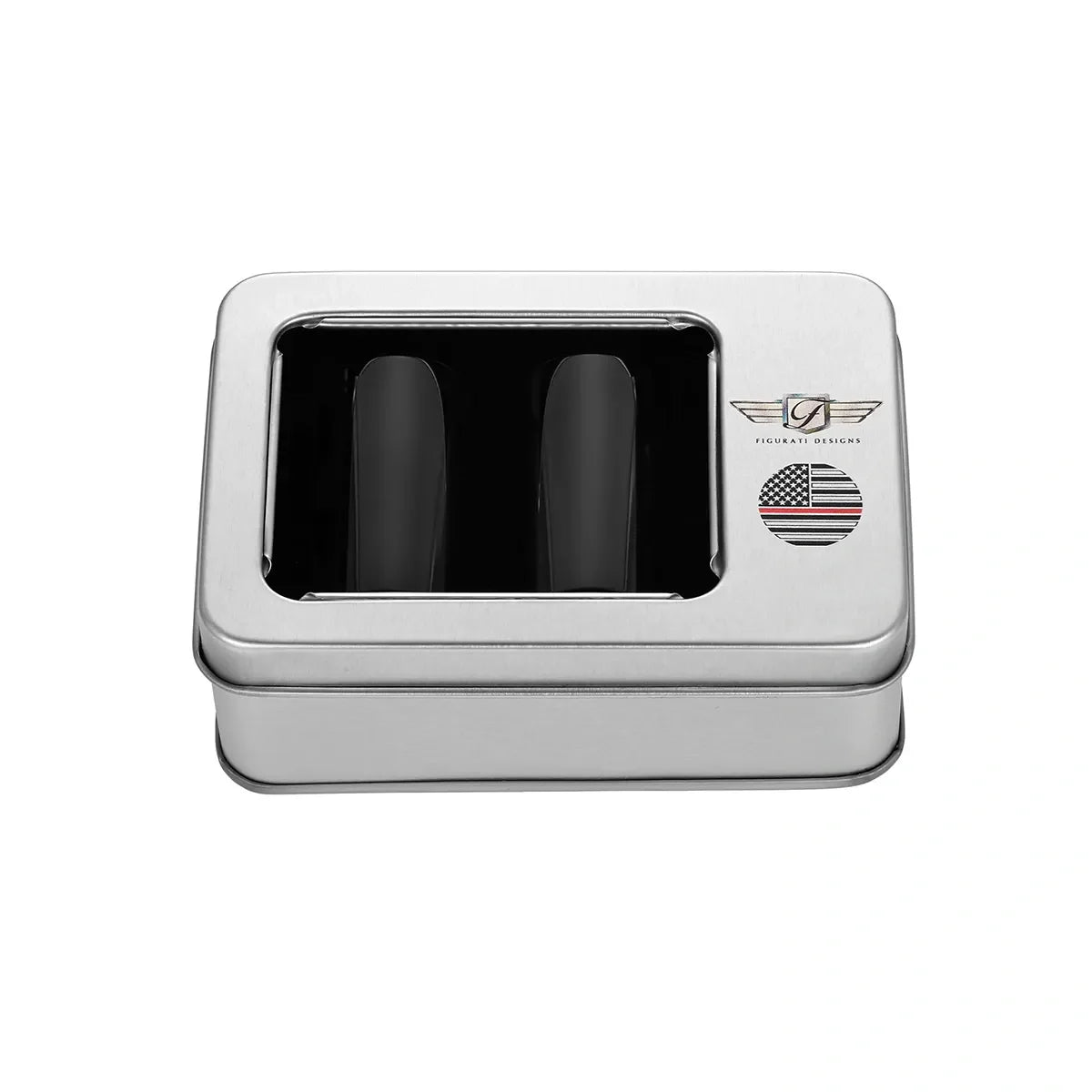 Harley-Davidson Stainless-Steel in Black Red Line American Flag Docking Covers - image 3