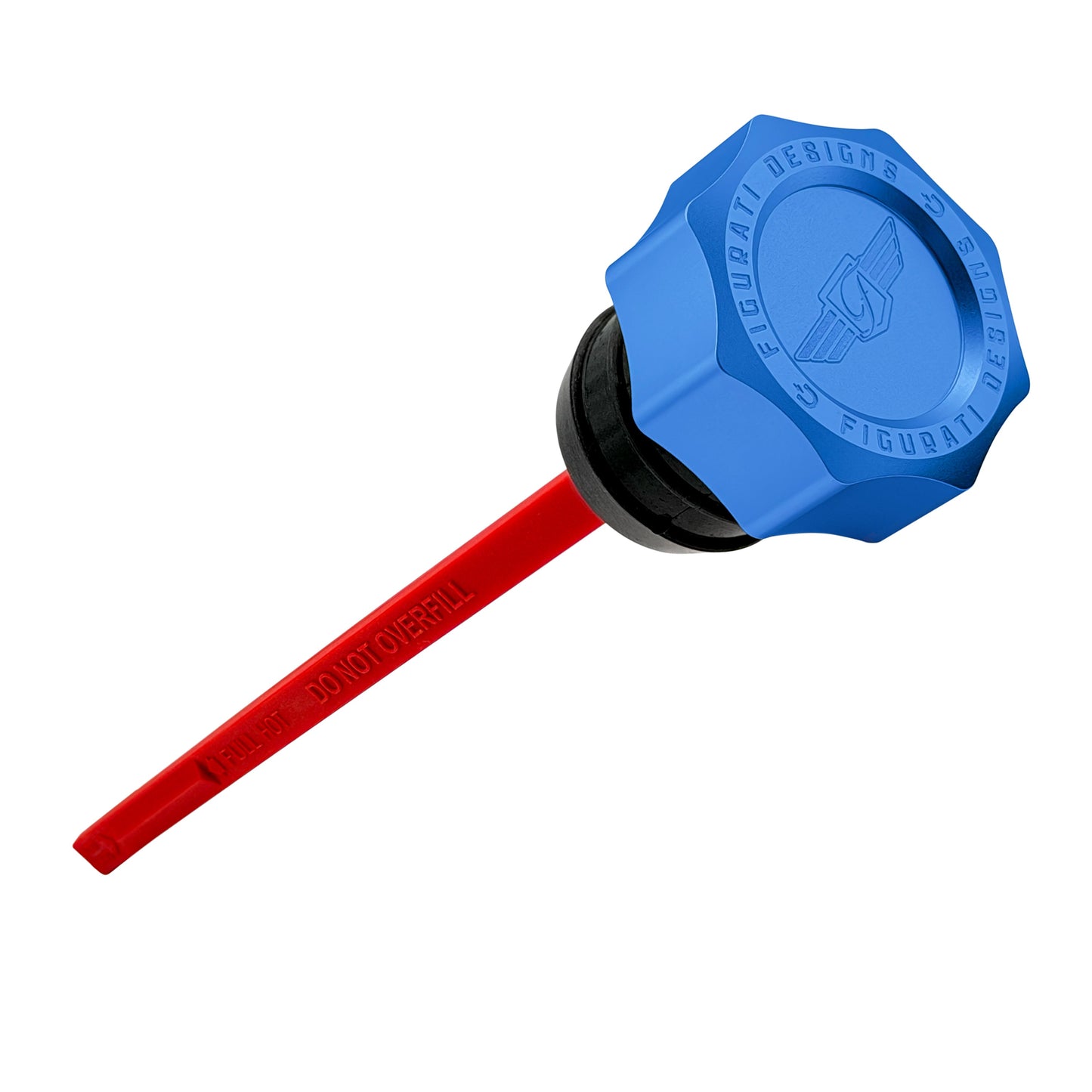 Performance Magnetic Dipstick for Harley-Davidson Dyna (1999-2005) - Curved Blue - image 1