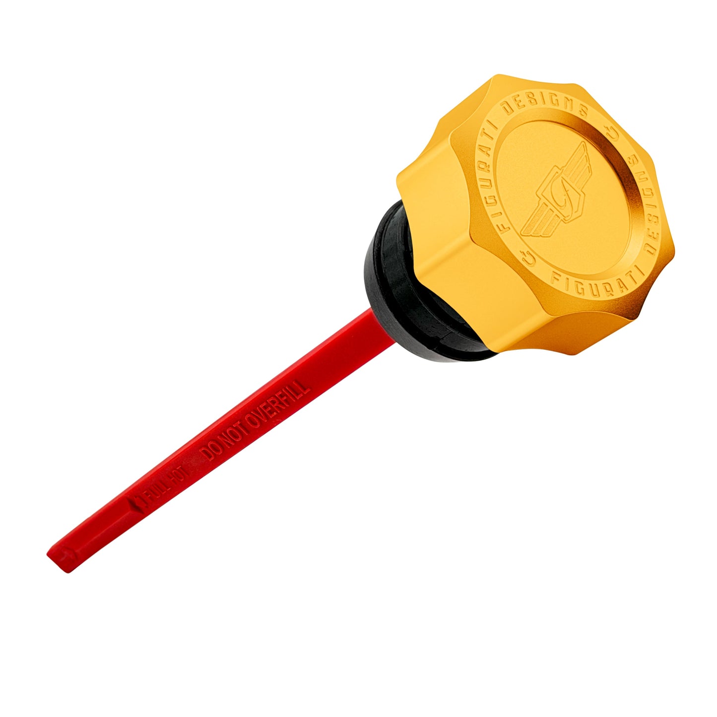 Performance Magnetic Dipstick for Harley-Davidson Dyna (1999-2005) - Curved Gold - image 1