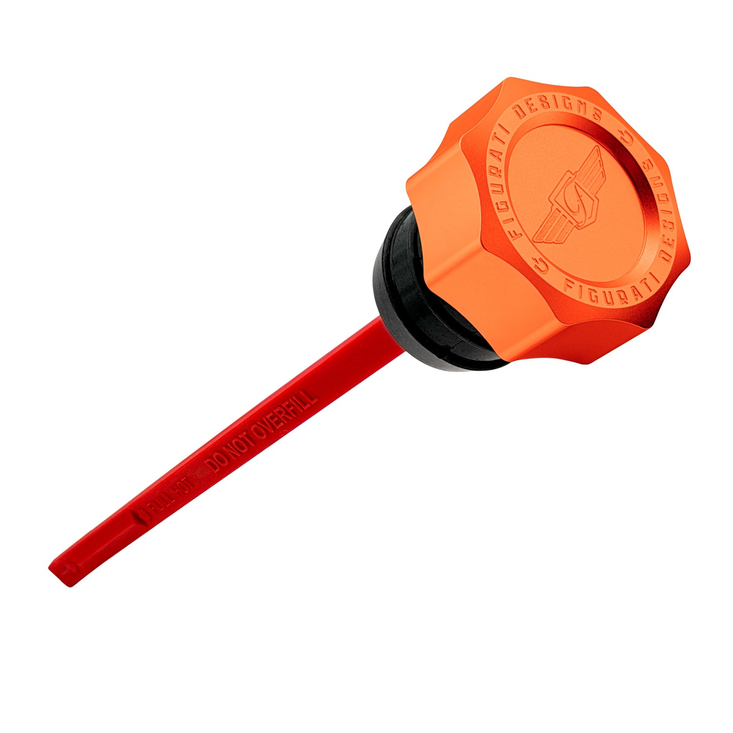 Performance Magnetic Dipstick for Harley-Davidson Dyna (1999-2005) - Curved Orange - image 1