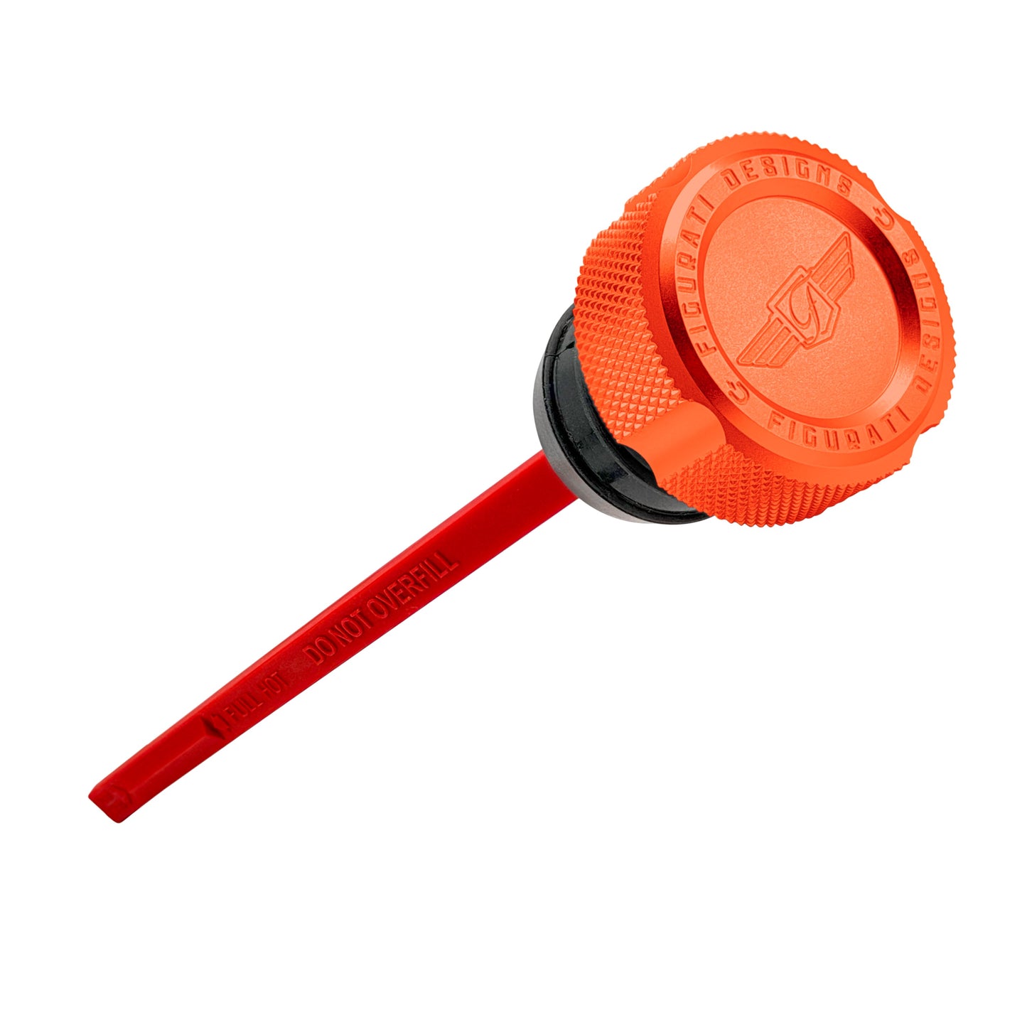 Performance Magnetic Dipstick for Harley-Davidson Dyna (1999-2005) - Knurled Orange - image 1
