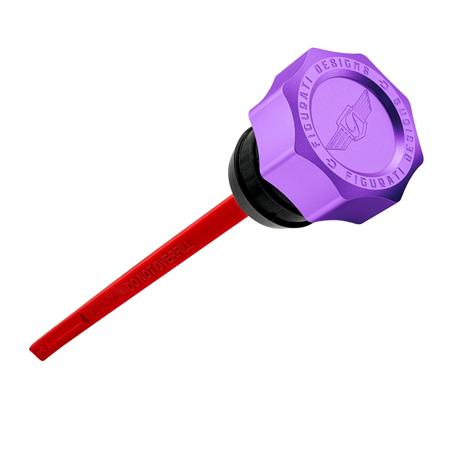 Performance Magnetic Dipstick for Harley-Davidson Dyna (1999-2005) - Curved Purple - image 1
