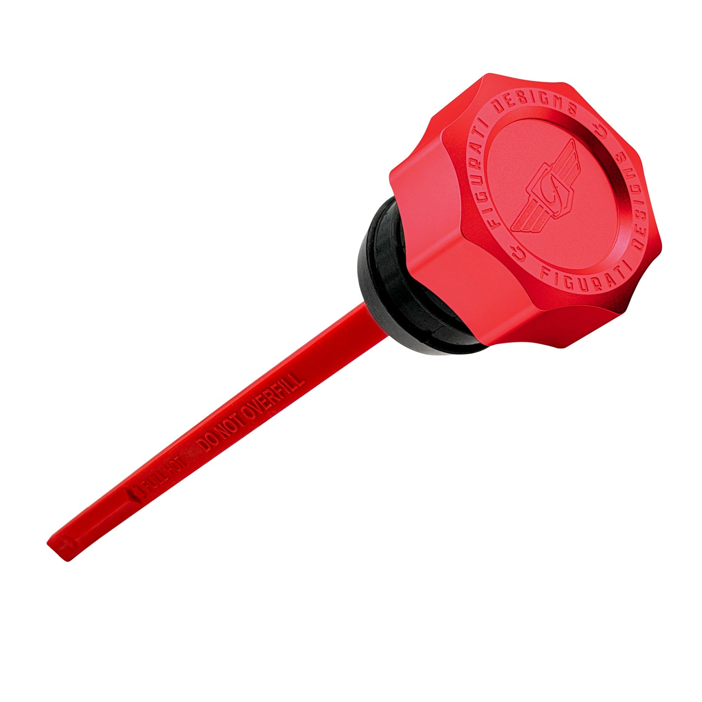 Performance Magnetic Dipstick for Harley-Davidson Dyna (1999-2005) - Curved Red - image 1