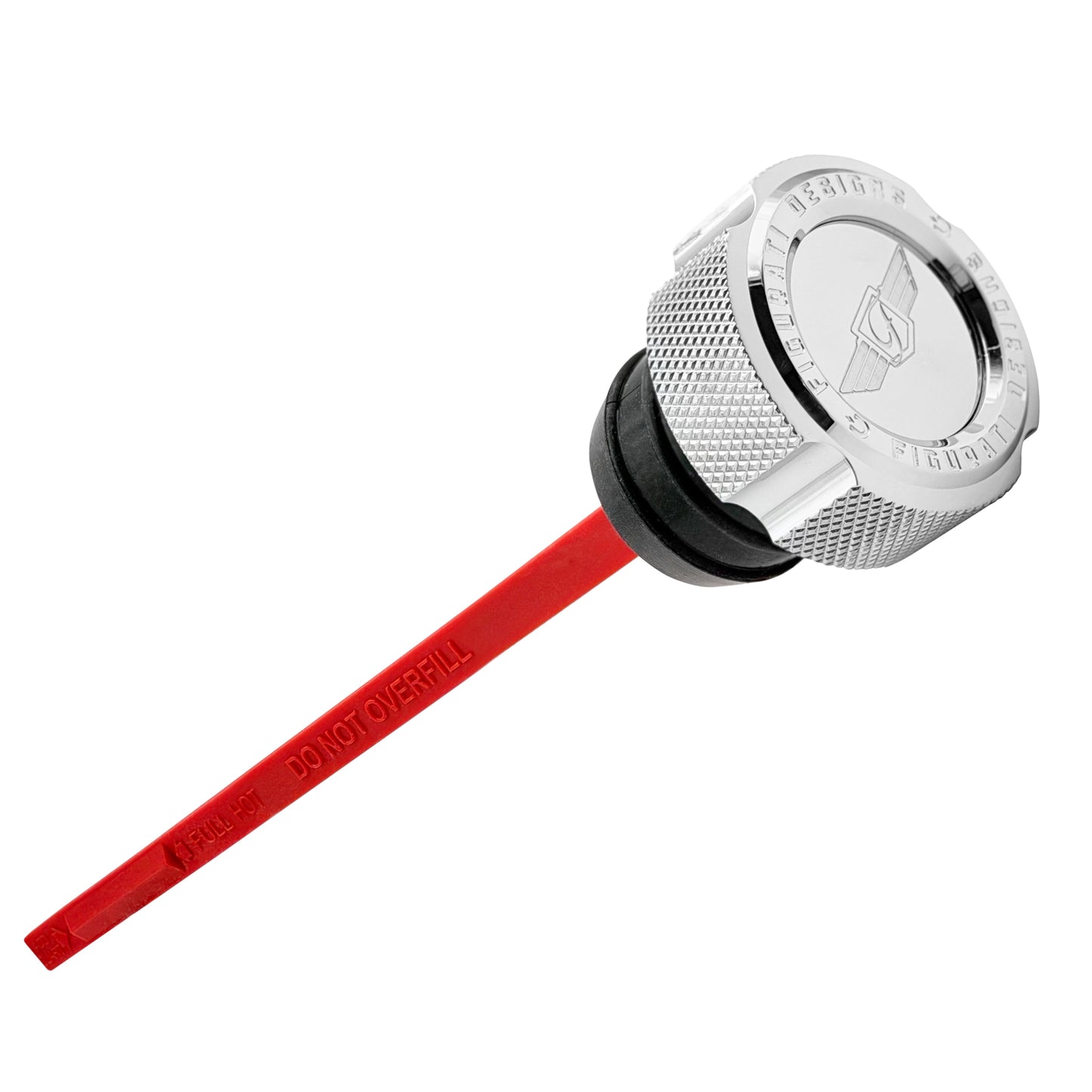 Magnetic Dipstick for Harley-Davidson Dyna (1999-2005) - Knurled Silver - image 1
