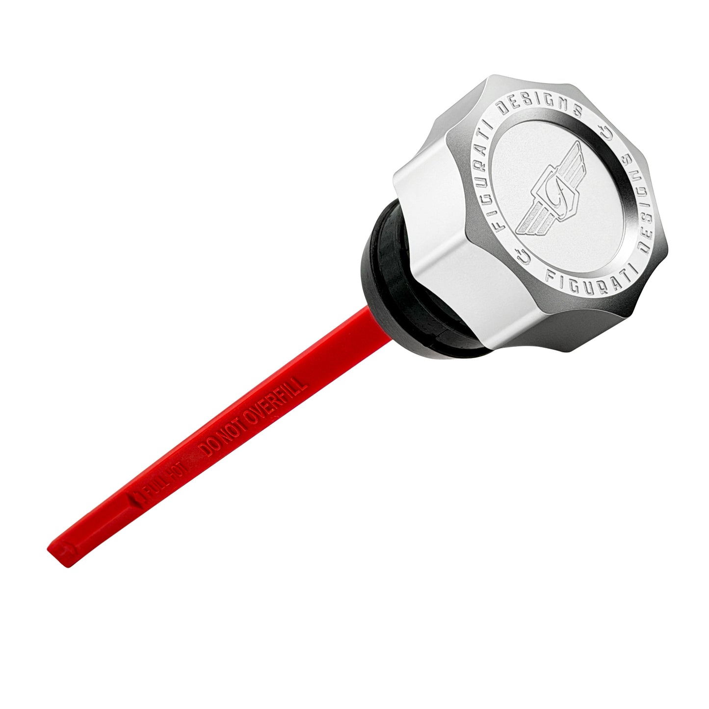 Performance Magnetic Dipstick for Harley-Davidson Dyna (1999-2005) - Curved Silver - image 1
