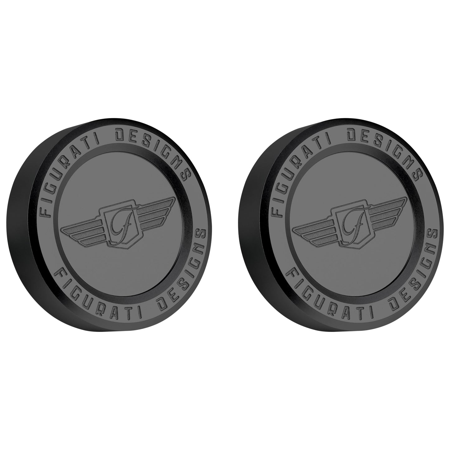 Performance Aluminum Front Axle Nut Covers - Black - image 1