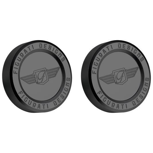 Performance Aluminum Front Axle Nut Covers - Black - image 1