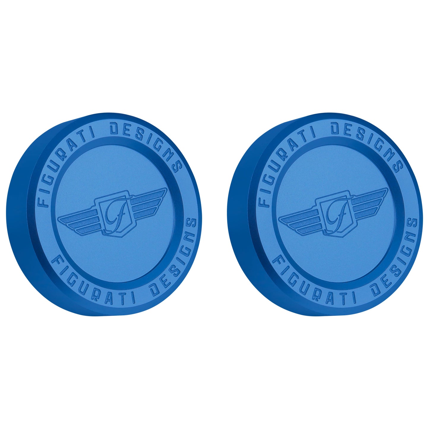Performance Aluminum Front Axle Nut Covers - Blue - image 1