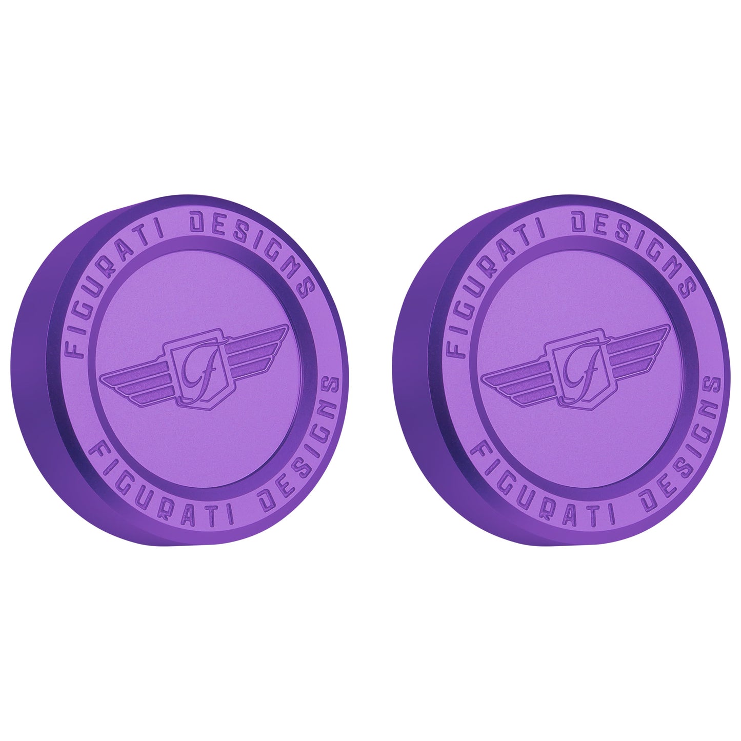 Performance Aluminum Front Axle Nut Covers - Purple - image 1