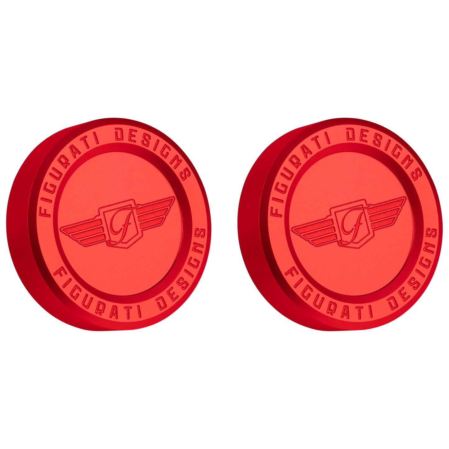 Performance Aluminum Front Axle Nut Covers - Red - image 1