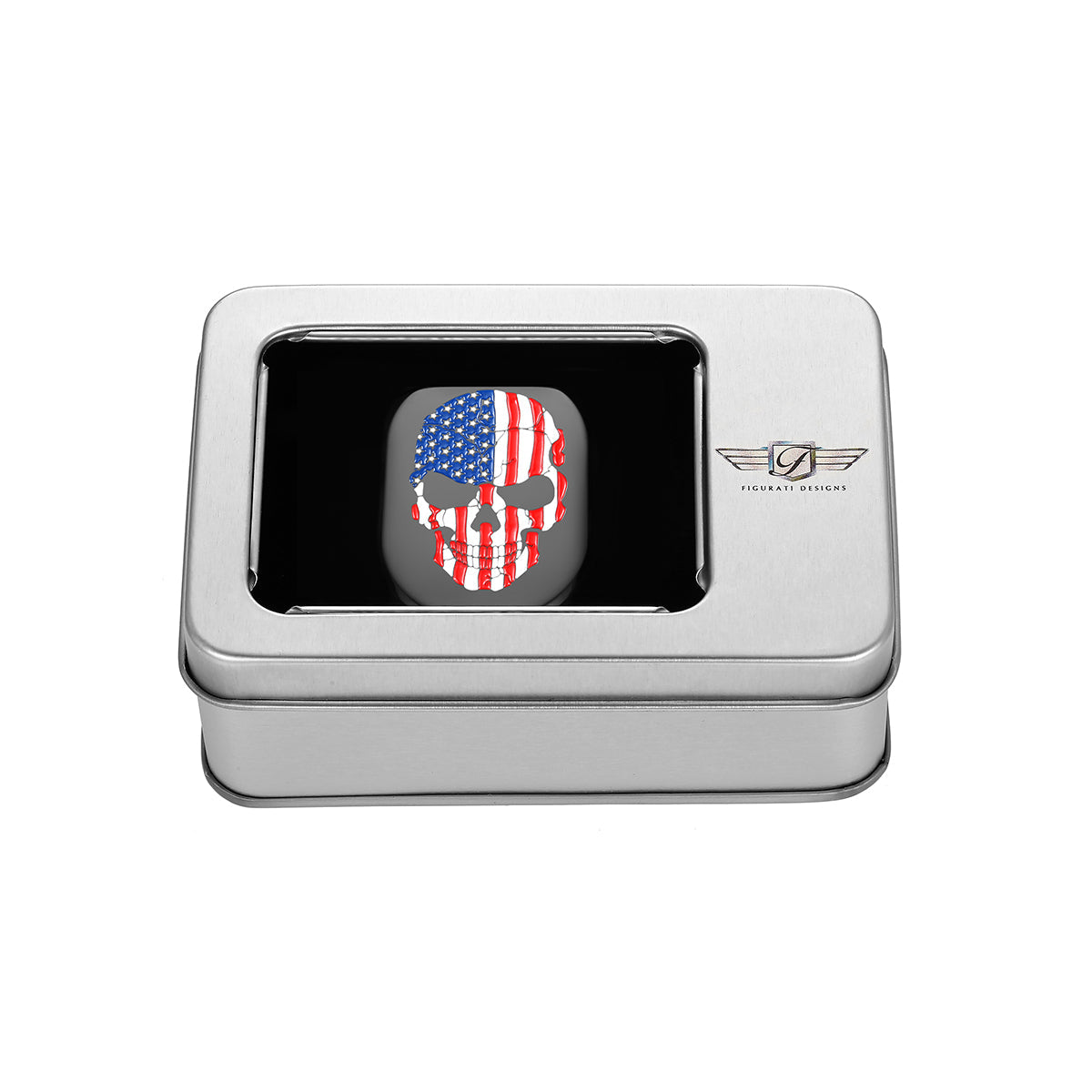 Harley-Davidson Black Red White & Blue Skull Antenna Cover - Right - image 3