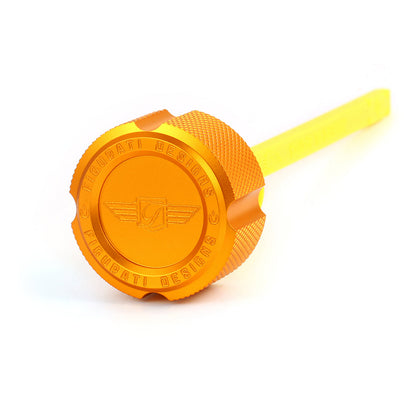 Performance Dipstick for Harley-Davidson Touring M8 (2017-2026) - Knurled Gold - image 1