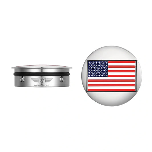 Harley-Davidson Stainless-Steel American Flag Swing Arm Covers - Reversed - image 1