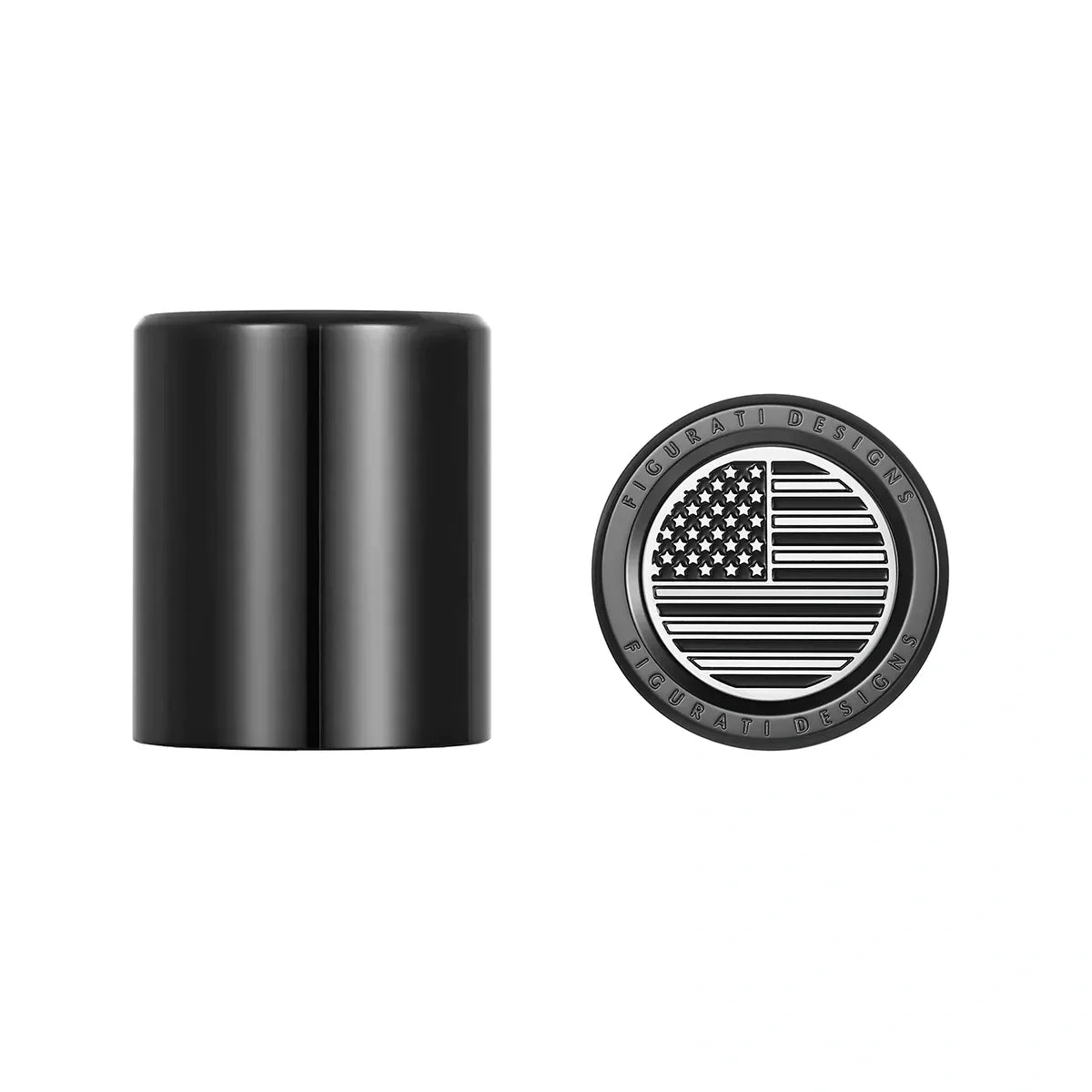Harley-Davidson Stainless-Steel Black American Flag Docking Covers - image 1