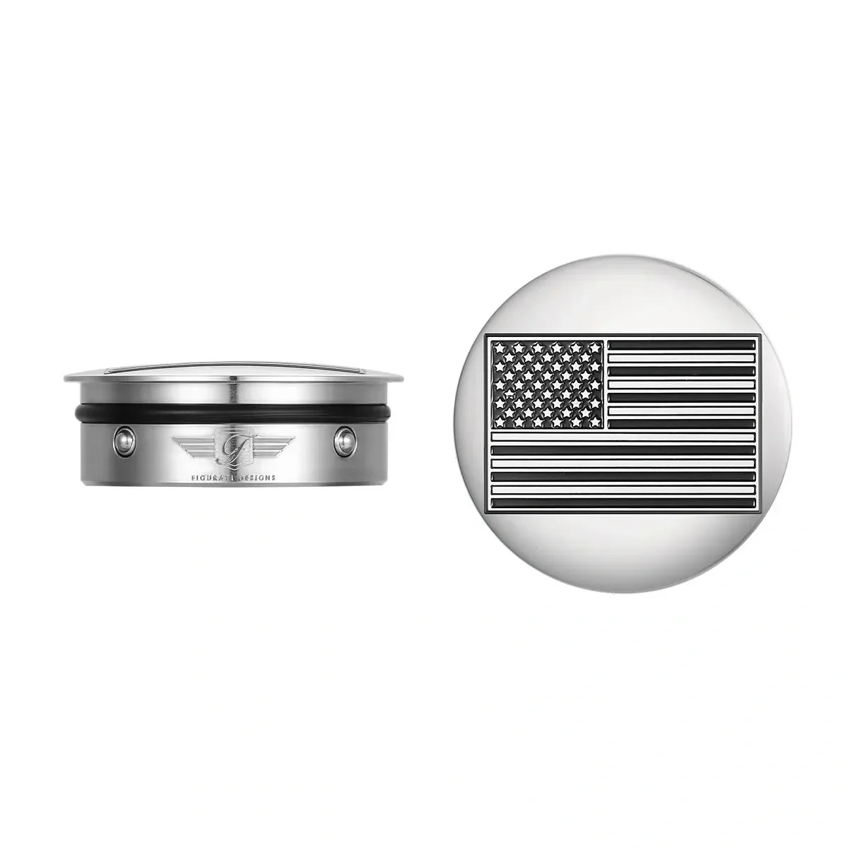 Harley-Davidson Stainless-Steel Contrast Cut Custom American Flag-Reversed - image 1